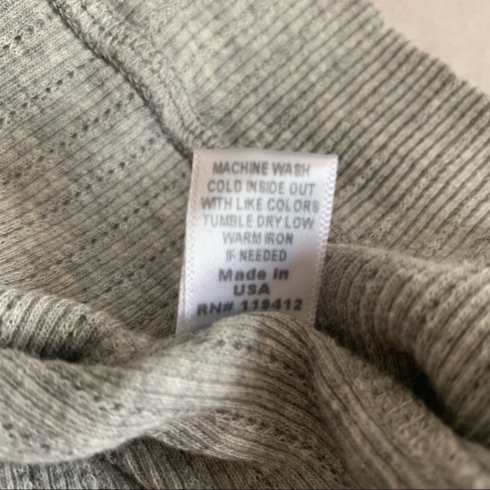 Monrow Heather Pointelle Cowl Raglan Sweatshirt Grey - Picture 9 of 9